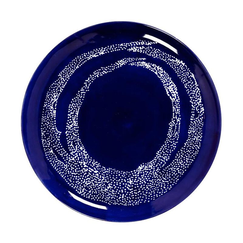 Ottolenghi Feast Plate S Lapis Lazuli SwirlDots White Set Of 2 image number 0